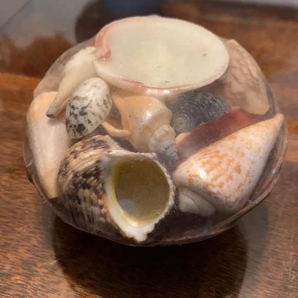 Sea Shell Basket made in  Philippines Assorted Seashells - Picture 4 of 4